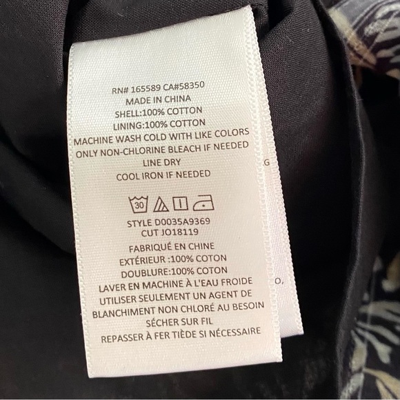 Joie Paige Cotton Midi Dress Caviar Multi Black Floral Print – Size L – NWOT - Picture 10 of 12